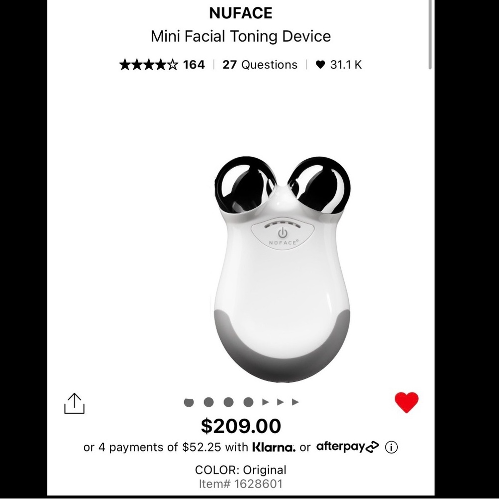 NUFACE MINI Facial Toning Device, only used twice!